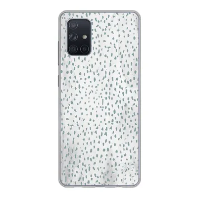 Produktbild von MuchoWow® Handyhülle Schutzhülle Hülle für Samsung Galaxy A51 5G Polka dots - Marmor - Weiß Silikon Softcase Handy Hülle - Abbildung