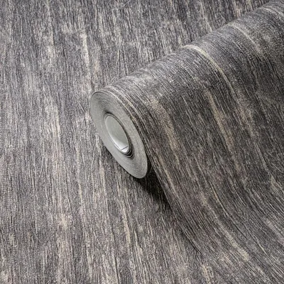 Produktbild von Vliestapete in Holzoptik Braun Grau Gold – Strukturtapete mit Glanzeffekt livingwalls (KG-174773)