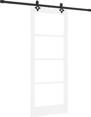 Immagine prodotto di vidaXL Porta scorrevole ORKDAL, 83 x 202 cm, legno massello di pino e vetro