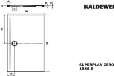 Produktbild von Kaldewei 358647983701 DW SUPERPLAN ZERO Mod.1586-5, 800 x