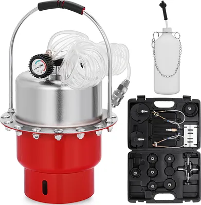 Immagine prodotto di SucceBuy Kit di attrezzi per spurgo pneumatico a pressione, spurgo freni per meccanici d'officina, 220V, blu