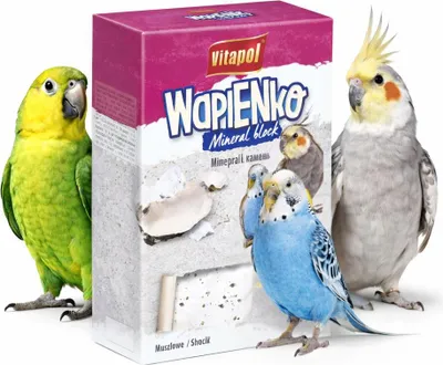 Zdjęcie produktu dla Vitapol Kostka wapienna z muszlami XL dla ptaków, Nasiona, 190 g, Papuga, Witamina E, 190 g, Pudełko