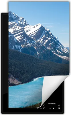 Produktbild von DarHaus Herdabdeckplatte 1 teilig 30x52 cm Anti Rutsch Matte Aufrollbar, Landschaft - Berge