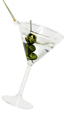 Productafbeelding van Ornament kerstbal Cocktail Martini Glas Helder 10.5 cm HD Collection
