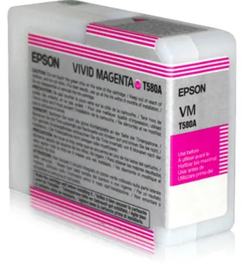 Produktbild von Epson Tintenpatrone vivid magenta T 580 80 ml       T 580A