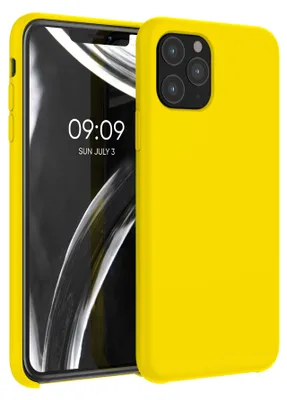Produktbild von kwmobile Handyhülle für Apple iPhone 11 Pro Hülle - Case Silikon - Kabelloses Laden - Schutzhülle Cover in Strahlend Gelb