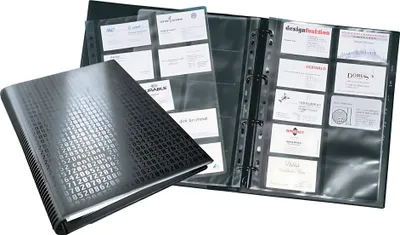 Obrázok produktu pre DURABLE Krúžkový zakladač na vizitky A4 na 400 kariet, 240901 čierny