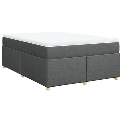 Produktbild von Boxspringbett mit Matratze Dunkelgrau 140x190 cm Stoff