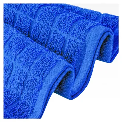 Produktbild von Premium Frottee Geschirrtuch 40x64 cm in Uni Blau kariert