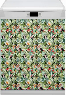 Produktbild von Magnete  Küche Magnetmatte Magnet für Spülmaschine Abwaschbar Nachbildung 60x70 cm  - Blumen und Vögel