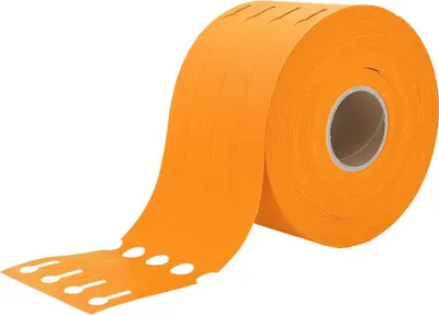 Obrázek produktu pro Slotové štítky CombiCraft Oranžové 250 x 25 mm pro termotransferové tiskárny – role 1500 kusů
