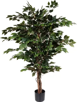 Produktbild von Kopu® Kunstpflanze Ficus Benjamina 120 cm im schwarzen Topf – 1260 Blätter