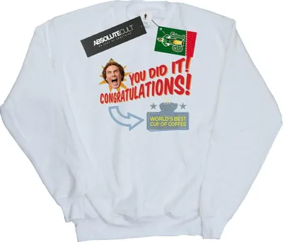 Produktbild von Elf - "World's Best Coffee" Sweatshirt für Herren BI22312 (3XL) (Weiß)