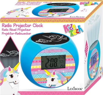 Zdjęcie produktu dla Lexibook RL975UNI, Cyfrowy budzik, Unicorn, Okrągły, Niebieski, Wewnętrzna, Dziecko