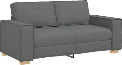 Image de Canapé 2 places Gris foncé 140 cm Tissu