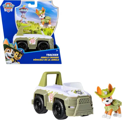 Produktbild von PAW Patrol – Trackers Dschungel-Cruiser – Spielzeugauto mit Spielfigur