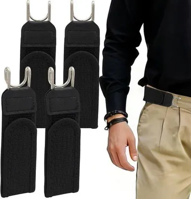 Produktbild von Elastische Tactische Riemen für Herren und Damen, uni, ohne Löcher, für Jeans, Freizeit und Abendgarderobe