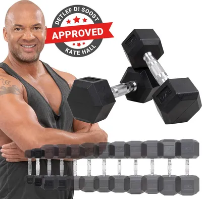 Produktbild von Miweba Sports Hexagon Kurzhantel 2er Set HGH100 | Gusseisen Hantel - Krafttraining - Workout - Fitnesstraining - Gewichte - Gymnastikhanteln (5 kg)