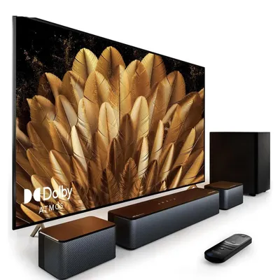 Image de Barre de son - 5.1 canaux - Barre de son pour TV - Système de son surround - avec subwoofer sans fil - Dolby Atmos