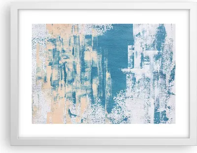 Produktbild von Gerahmtes Poster - Weißer Rahmen - Blau Farben Hintergrund - 40x30 cm - Wand Bild - Wanddeko - Wandbilder - Kunstposter - Wandposter - Bilderrahmen - Bilder - Kunstdruck - P2WAA40x30-5062