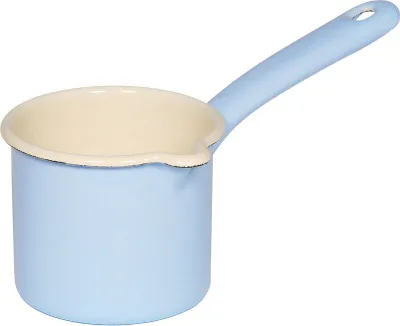 Obrázok produktu pre Riess pohár na pitie s držadlom Ø9cm 0,5 litra Classic Pastelová modrá smalt