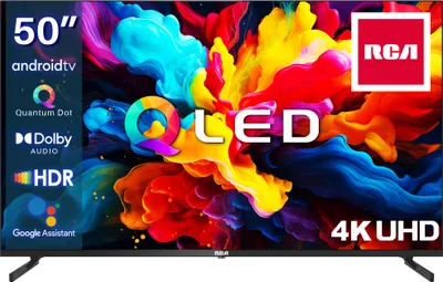 Produktbild von RCA Smart TV | 4K QLED | 50 Zoll/127 cm | DVB-T/T2, DVB-C | Google Assistant | Modell RAQ50UN1