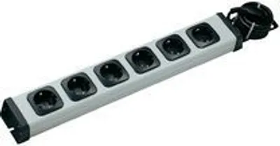 Produktbild von EHMANN Steckdosenleiste ohne Schalter 6fach Grau, Schwarz Schutzkontakt Ehmann 0200x00062301