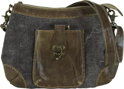 Produktbild von Sunsa Vintage 51943 Schultertasche aus Canvas und Leder für Damen
