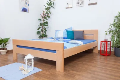 Produktbild von Doppelbett "Easy Premium Line" K6,160 x 200 cm Buche Vollholz massiv Natur