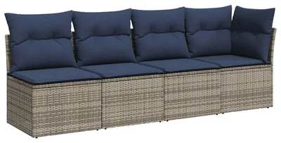 Immagine prodotto di vidaXL | Divano da giardino | con cuscini Grigio 227 x 62 x 69 cm in polyrattan