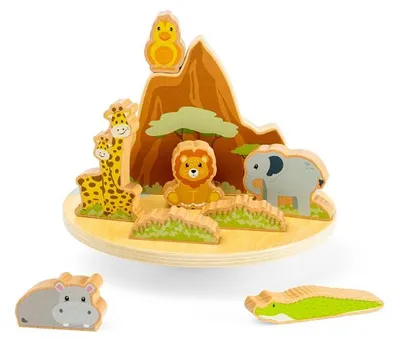Produktbild von BigJigs Holz-Balancebrett Jungle - Lernspielzeug für Kinder