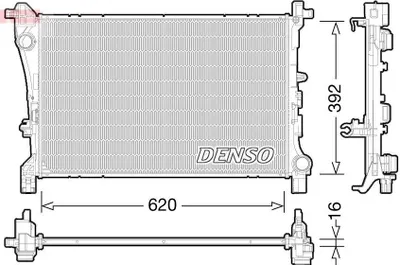 Produktbild von DENSO DRM09166 Kühler Wasserkühler Motorkühler für FIAT 500L (351, 352)