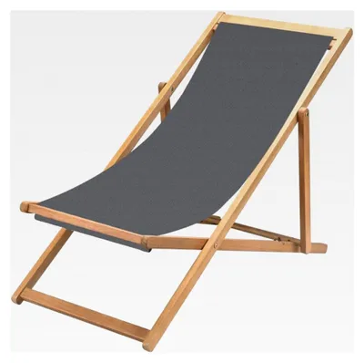 Produktbild von Klappbarer Holzliegestuhl - Sonnenliege - Strandstuhl - Liegesessel