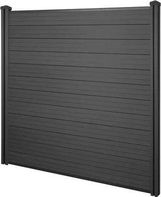 Immagine prodotto di Schermo privacy in WPC Sarthe, recinzione frangivento, palo in WPC ~ elemento base, 1,95 m antracite