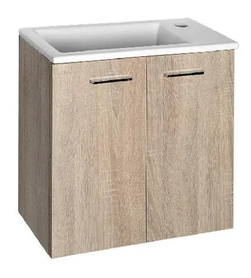 Zdjęcie produktu dla Aqualine Keramia Fresh - Szafka pod umywalkę 490x500x245 mm, dąb platinum 51047DP
