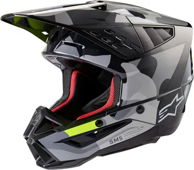 Produktbild von Alpinestars S-M5 Rover 2 2024 Motocross Helm, schwarz/grau/gelb, XL (61/62)