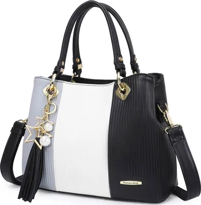 Produktbild von MODFU Handtasche, Handtasche Damen Shopper, Schlüsselring -Stilvolle Eleganz - Hohe Qualität - Flexibel und praktisch - Umweltfreundliches Leder
