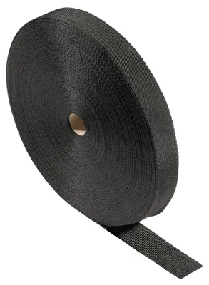 Produktbild von Bagum Pflanzenbinder Schwarz 30 mm x 50m, Polypropylen Gurtband zur Baumanbinder, witterungs- und UV-beständig Gartenband,Hergestellt in der EU