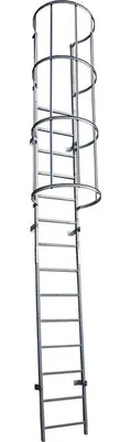 Produktbild von Drabest | Evakuierungsleiter Stahl - 6–8 M - 150 Kg - Modular - Schutzkorb - 27 Stufen
