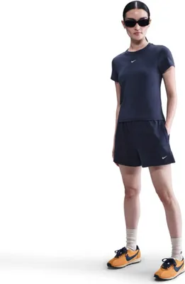 Produktbild von NIKE W NSW NK CHLL FT MR 4IN SHORT Navy Navy XS