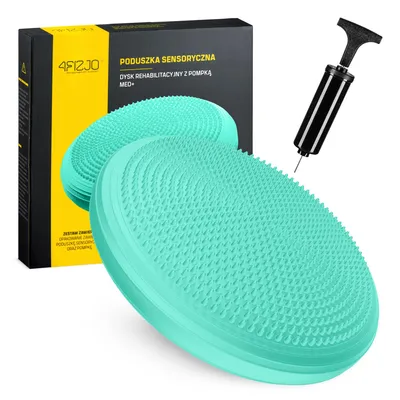 Produktbild von 4FIZJO sensomotorisches Sitzkissen, 33 cm, aus PVC, mit Handpumpe, Mint