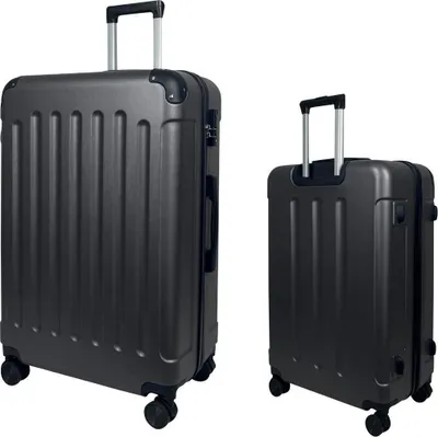 Produktbild von Reisetasche Koffer ABSTasche Trolley (Handgepäck-Mittel-Groß) Zwillingsrollen Anthrazit M (Handgepäck)