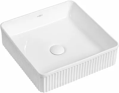 Zdjęcie produktu dla Mexen Grovo umywalka nablatowa ryflowana 37 x 37 cm, biała - 22303700