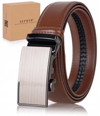 Produktbild von SEPHER® Ledergürtel Herren Automat Braun 3,5 cm
