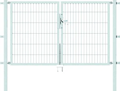 Produktbild von Alberts Doppeltor Flexo mit Zubehör, zum Einbetonieren, feuerverzinkt, Breite 200 cm, Höhe 120 cm