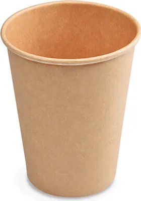 Produktbild von 50x Heiß- und Kaltgetränkebecher Pappbecher braun 350ml 420ml 'L' Ø 90mm