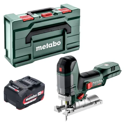 Image de Metabo ST 18 LT 130 BL Scie sauteuse sans fil 18 V 130 mm Brushless + 1x batterie 4,0 Ah + Metabox - sans chargeur