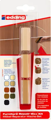 Produktbild von edding 8901 3 x Möbel-Reparatur-Wachs Farbe buche-ahorn Set