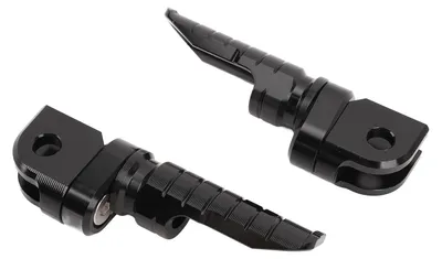 Image de 1 paire de repose-pieds avant de moto, noirs, antidérapants, réglables en hauteur en alliage d'aluminium pour ZX-4R ZX-25R 400 250 Z400
