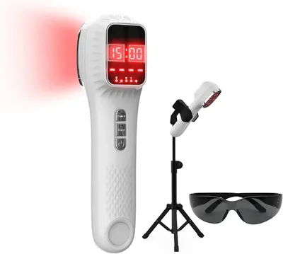 Produktbild von Lasertherapie Gerät - Kaltlaser - 650 nm & 808 nm Dioden - Schmerzlinderung Körper & Gelenke - 4 Stufen - Timer 5–60 min - USB-C wiederaufladbar